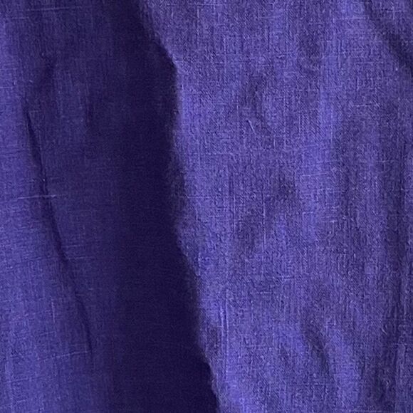 BRYN WALKER Linen Lagenlook Cowl Neck Asymmetrical Tunic Blouse Draped Purple XS - Picture 5 of 7